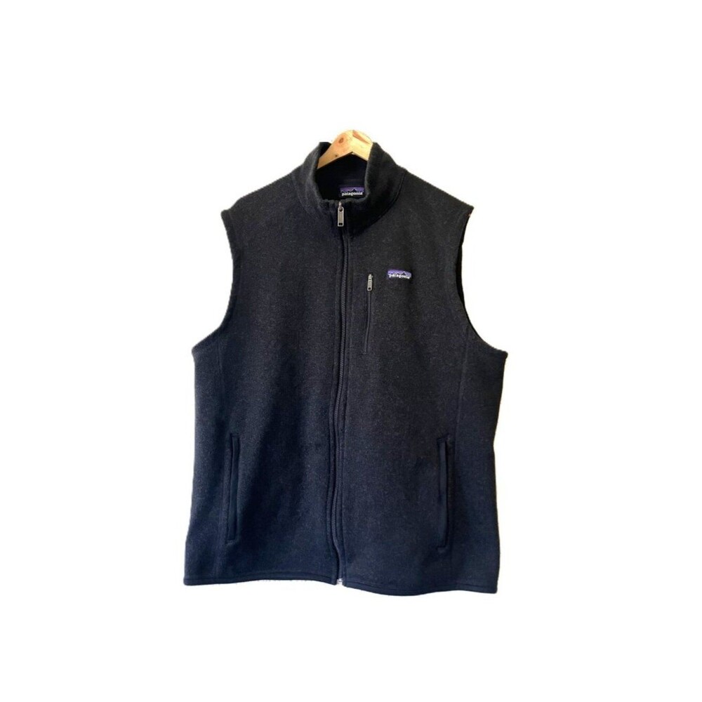 Patagonia Men’s XL Better Sweater Fleece Vest Black Full Zip GUC